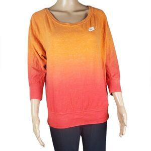 Nike Orange Ombrie Light Weight Sweatshirt